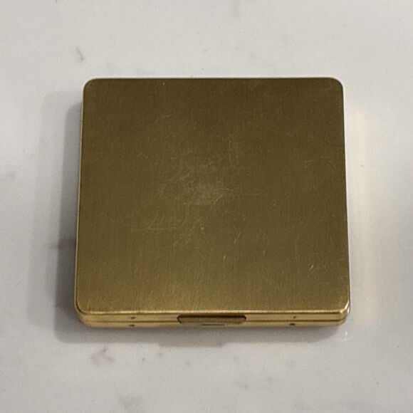 Vintage Compact Mirror Japan Black Velvet Beaded Gold Tone New Light - Picture 7 of 16